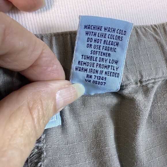 L.L. Bean Womens Skirt Sz 14 Beige Khaki Belt Pockets Outdoors Hike Coolmax - Picture 9 of 9